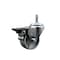 Service Caster Semi Steel Swivel Grip Ring Caster 3'' Wheel & 7/16'' Stem w/Brake SCC-GR20S314-SSS-PLB-716138 - alternate 1
